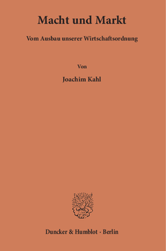 Macht und Markt Macht und Markt