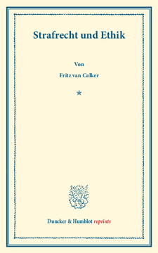 Strafrecht und Ethik Strafrecht und Ethik