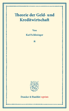 Theorie der Geld- und Kreditwirtschaft Theorie der Geld- und Kreditwirtschaft