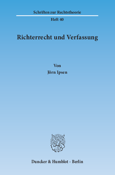 Richterrecht und Verfassung Richterrecht und Verfassung