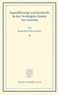 Jugendfürsorge und Strafrecht