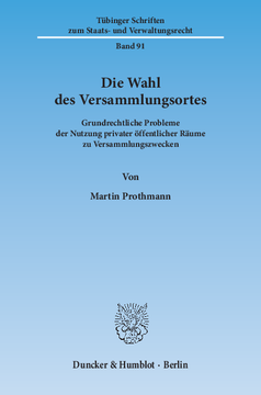 Die Wahl des Versammlungsortes Die Wahl des Versammlungsortes