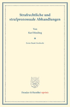 Strafrechtliche und strafprozessuale Abhandlungen Strafrechtliche und strafprozessuale Abhandlungen
