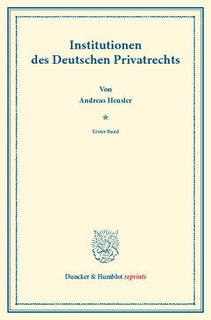 Institutionen des Deutschen Privatrechts Institutionen des Deutschen Privatrechts