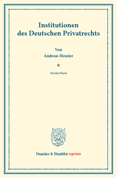 Institutionen des Deutschen Privatrechts Institutionen des Deutschen Privatrechts