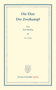 Die Ehre / Der Zweikampf Die Ehre / Der Zweikampf