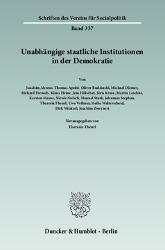 Unabhängige staatliche Institutionen in der Demokratie Unabhängige staatliche Institutionen in der Demokratie