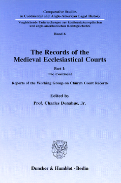 The Records of the Medieval Ecclesiastical Courts The Records of the Medieval Ecclesiastical Courts