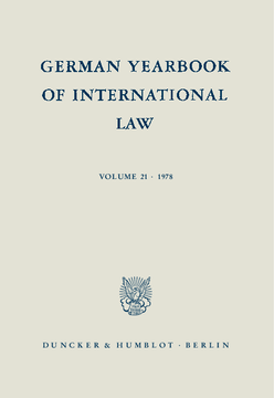 German Yearbook of International Law / Jahrbuch für Internationales Recht German Yearbook of International Law / Jahrbuch für Internationales Recht