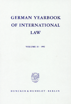 German Yearbook of International Law / Jahrbuch für Internationales Recht German Yearbook of International Law / Jahrbuch für Internationales Recht