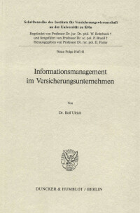 Informationsmanagement im Versicherungsunternehmen