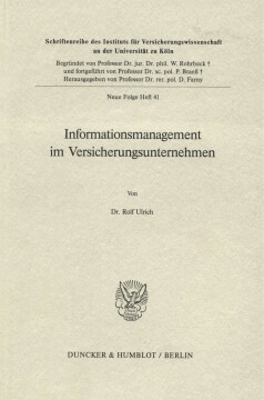 Informationsmanagement im Versicherungsunternehmen Informationsmanagement im Versicherungsunternehmen