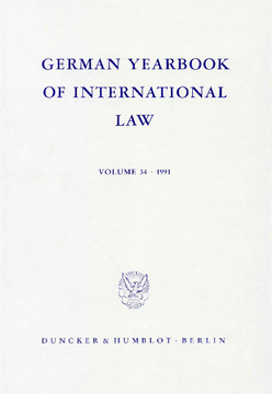 German Yearbook of International Law / Jahrbuch für Internationales Recht German Yearbook of International Law / Jahrbuch für Internationales Recht