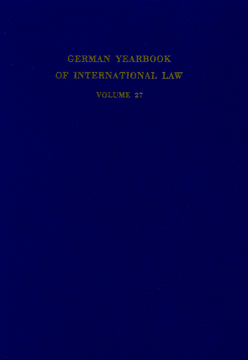 German Yearbook of International Law / Jahrbuch für Internationales Recht German Yearbook of International Law / Jahrbuch für Internationales Recht
