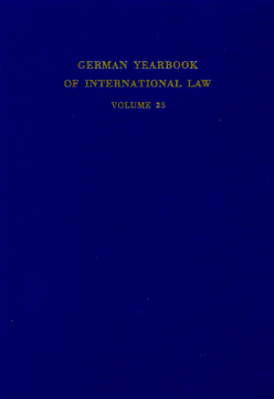 German Yearbook of International Law / Jahrbuch für Internationales Recht German Yearbook of International Law / Jahrbuch für Internationales Recht