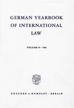 German Yearbook of International Law / Jahrbuch für Internationales Recht German Yearbook of International Law / Jahrbuch für Internationales Recht