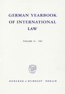 German Yearbook of International Law / Jahrbuch für Internationales Recht German Yearbook of International Law / Jahrbuch für Internationales Recht