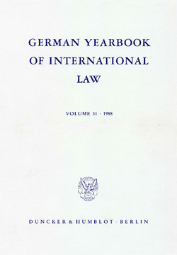 German Yearbook of International Law / Jahrbuch für Internationales Recht German Yearbook of International Law / Jahrbuch für Internationales Recht