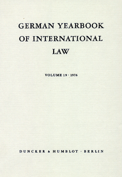 German Yearbook of International Law / Jahrbuch für Internationales Recht German Yearbook of International Law / Jahrbuch für Internationales Recht