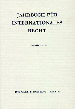 Jahrbuch für Internationales Recht Jahrbuch für Internationales Recht