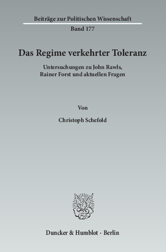 Das Regime verkehrter Toleranz Das Regime verkehrter Toleranz
