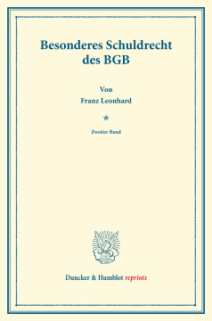 Besonderes Schuldrecht des BGB Besonderes Schuldrecht des BGB