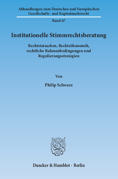 Institutionelle Stimmrechtsberatung Institutionelle Stimmrechtsberatung