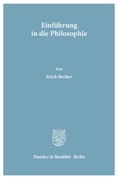 Einführung in die Philosophie Einführung in die Philosophie