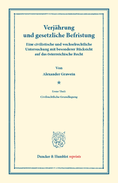 Verjährung und gesetzliche Befristung Verjährung und gesetzliche Befristung
