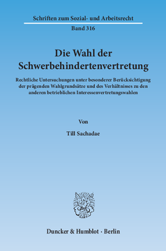 Die Wahl der Schwerbehindertenvertretung Die Wahl der Schwerbehindertenvertretung
