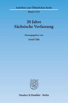 20 Jahre Sächsische Verfassung 20 Jahre Sächsische Verfassung