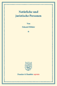 Natürliche und juristische Personen