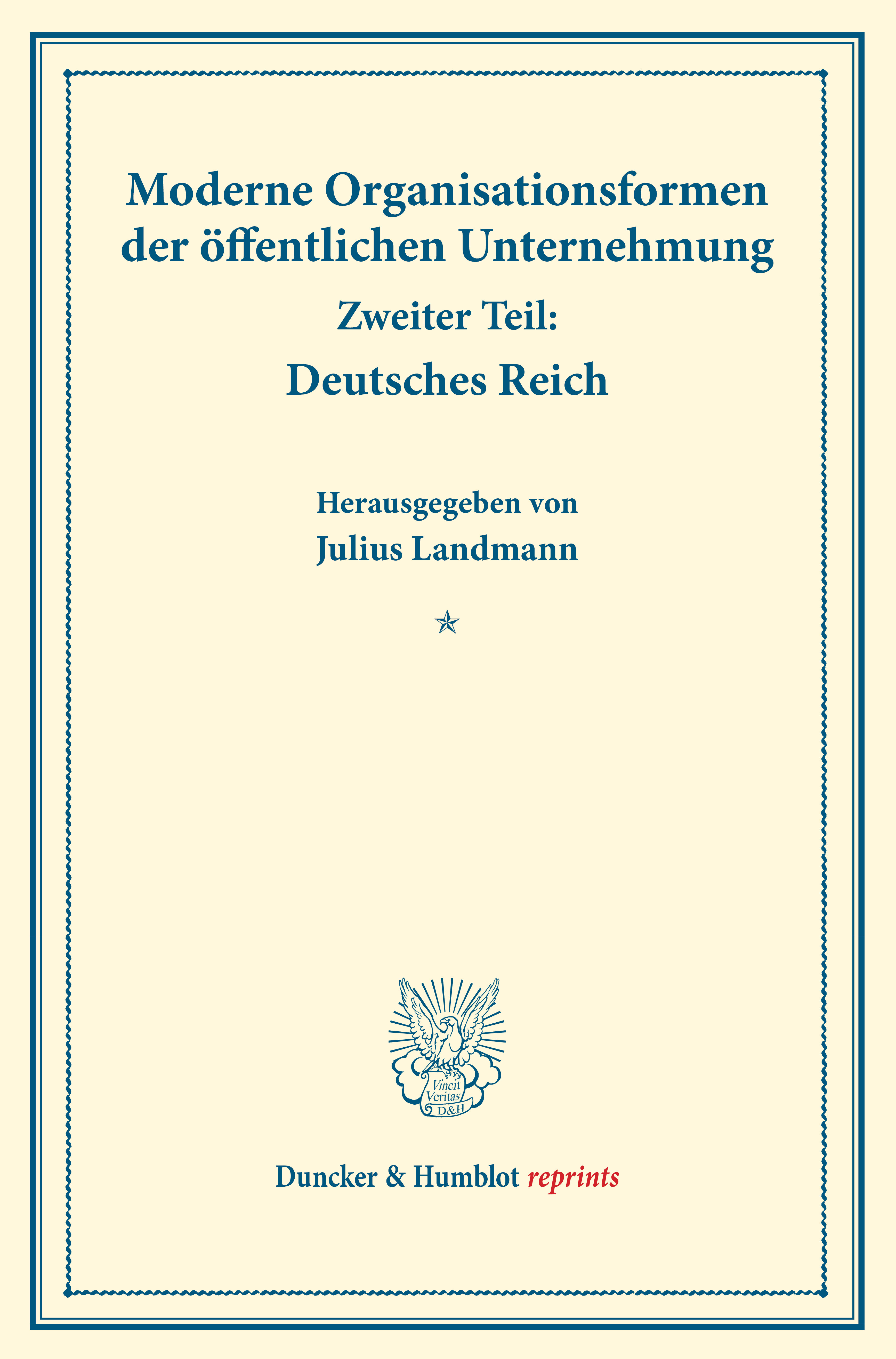 Moderne Organisationsformen der öffentlichen Unternehmung