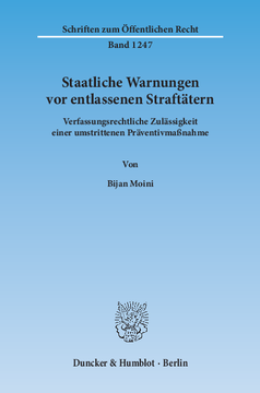 Staatliche Warnungen vor entlassenen Straftätern Staatliche Warnungen vor entlassenen Straftätern