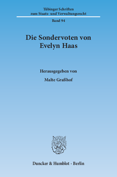 Die Sondervoten von Evelyn Haas Die Sondervoten von Evelyn Haas
