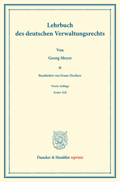 Lehrbuch des deutschen Verwaltungsrechts Lehrbuch des deutschen Verwaltungsrechts