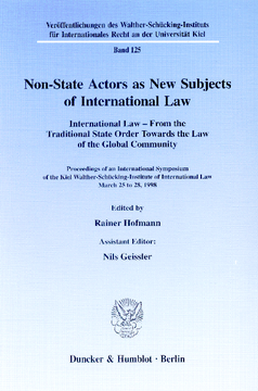 Non-State Actors as New Subjects of International Law Non-State Actors as New Subjects of International Law