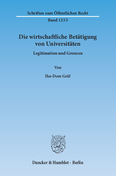Die wirtschaftliche Betätigung von Universitäten Die wirtschaftliche Betätigung von Universitäten