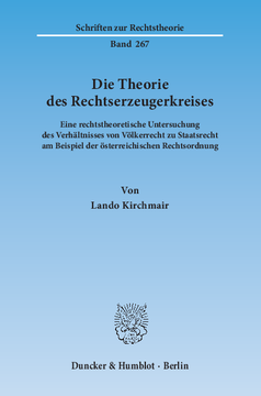 Die Theorie des Rechtserzeugerkreises Die Theorie des Rechtserzeugerkreises