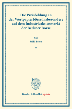 Die Preisbildung an der Wertpapierbörse Die Preisbildung an der Wertpapierbörse