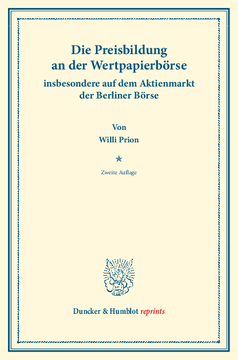 Die Preisbildung an der Wertpapierbörse Die Preisbildung an der Wertpapierbörse