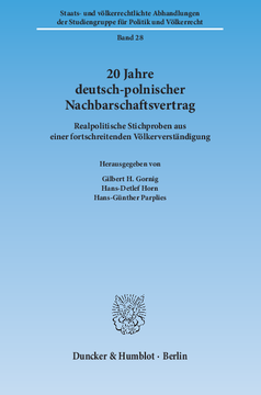 20 Jahre Deutsch-Polnischer Nachbarschaftsvertrag 20 Jahre Deutsch-Polnischer Nachbarschaftsvertrag