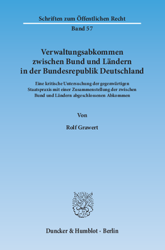 Verwaltungsabkommen zwischen Bund und Ländern in der Bundesrepublik Deutschland Verwaltungsabkommen zwischen Bund und Ländern in der Bundesrepublik Deutschland
