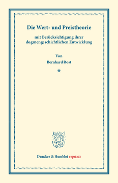 Die Wert- und Preistheorie Die Wert- und Preistheorie