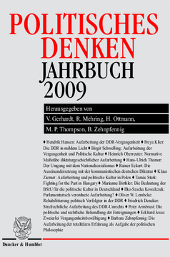 Politisches Denken. Jahrbuch 2009 Politisches Denken. Jahrbuch 2009
