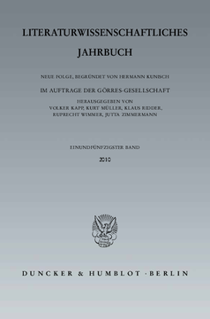 Literaturwissenschaftliches Jahrbuch Literaturwissenschaftliches Jahrbuch