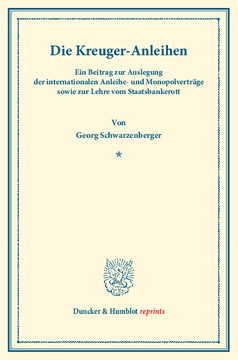 Die Kreuger-Anleihen Die Kreuger-Anleihen