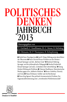 Politisches Denken. Jahrbuch 2013 Politisches Denken. Jahrbuch 2013