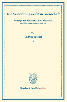 Die Verwaltungsrechtswissenschaft Die Verwaltungsrechtswissenschaft
