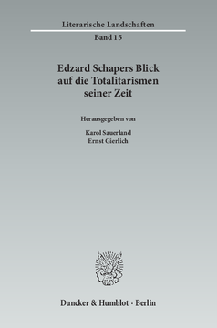 Edzard Schapers Blick auf die Totalitarismen seiner Zeit Edzard Schapers Blick auf die Totalitarismen seiner Zeit